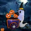 Halloween Transfronterizo Inflable Fantasma Fantasma Blanco Carro de Calabaza Modelo de Aire Adornos LED Luminoso Decoraciones de Patio al Aire Libre