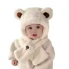 Gorro Infantil Bufanda de Bebé Todo en Uno Otoño e Invierno Lindo Súper Lindo Gorro para Niños y Niñas Engrosado Cálido Gorro con Protección para Orejas de Bebé