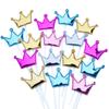 Oferta especial 50 tarjetas para pastel espejo estrella de cinco puntas corona de amor esmerilada estrella de cinco puntas tarjeta de mesa de postre