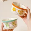 Set de vajilla de cerámica lindo de dibujos animados de alta calidad para uso doméstico: Tazón de Arroz, Tazón de Sopa, Tazón para Fideos Instantáneos, Tazón para Comer