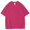 Verano 2026 300g Algodón Puro Peso Pesado Manga Corta Transpirable Cuello Redondo Manga Media Color Sólido Ropa para Niños Camiseta para Niños y Niñas, Tallas Mediana y Grande