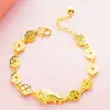 Vendas Diretas de Fábrica Pulseira Feminina de Moeda de Ouro do Vietnã Banhada a Ouro 24k Pulseira de Carpa Moeda Europeia Joias de Ouro