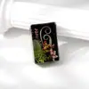 Marcador de livro de resina estilo floresta com flores reais e secas, presente criativo temático de floresta que brilha no escuro, ornamento de artesanato em resina