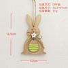 Manualidades infantiles de madera para Pascua transfronterizas, colgante de huevo, decoración para fiestas navideñas, conejo de Pascua