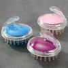 Cepillo de champú transparente de cristal, cepillo de silicona para masaje de cabeza, peine para champú, artefacto antipicazón para el cuero cabelludo, venta al por mayor de fábrica