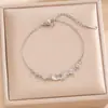 Nuevo Pulsera de Flor y Mariposa de Circonita de Lujo Ligero Estilo Francés para Mujer, Moderna y Versátil, Joyería de Diseño de Nicho de Alta Gama