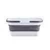 Cubo para Mopa Plegable, Cubo de Agua de Plástico Grande Portátil Rectangular, Cubo con Exprimidor Rectangular para Uso Doméstico