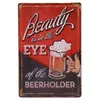 Letrero Metálico de Bebida de Cerveza Helada Póster Arte de Pared Retro Bar Club Decoración del Hogar Pintura Transfronterizo