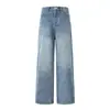 Jeans de pierna ancha de cintura alta estilo americano para mujer, nueva colección de otoño 2026, corte holgado, efecto adelgazante, adecuados para figuras petite, jeans de pierna recta, A14199