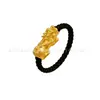 Anillo de Oro Puro 999 para Mujer, Estilo Nuevo, Anillo Trenzado de Cuerda Tejida Hecho a Mano, 24K, Venta al por Mayor para Regalos