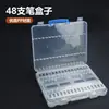 Caja de Polipropileno para Guardar Marcadores con Compartimentos Transparentes, Exhibidor y Almacenamiento de Papelería para Estudiantes, Organizador de Escritorio Conveniente