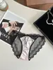 Estilo Novo de Verão Renda Sexy de Malha Francesa Roupa Íntima para Mulheres Malha Fina Transparente Tentação Calcinha de Cintura Baixa para Mulheres