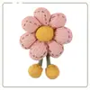 Bolsa de Hombro de Tela Hecha a Mano con Girasol de Algodón y Lino Funda para Teléfono Móvil Decoración de Coche Accesorios de Concha Tendencia DIY Joyería