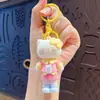Chaveiro Criativo de Gatinho KT Chefe Flocado Desenho Animado Pingente de Bolsa Fofo Chaveiro de Carro Presente Atacado