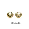 Pendientes de moda europeos y americanos pendientes de venta caliente pendientes de lujo ligero pendientes chapados en oro pendientes lisos que no se decoloran pendientes transfronterizos de oro