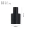 Frasco de Vidro Preto Fosco para Perfume em Estoque, Frasco Spray Cosmético Preto Bloqueador de Luz, Frasco Refil de Perfume de Encaixe 30ml 50ml