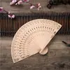 Ventilador de madeira perfumada de 8 polegadas com ponta totalmente romba, golfinho, girassol, ventilador dobrável oco, presente de casamento, ventilador de exportação Amazon transfronteiriço