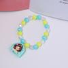 Conjunto de Joias de Contas Desenho Animado para Meninas Colar com Pingente Acrílico Infantil Pulseira Acessórios para Fantasia de Festa de Meninas