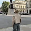 2026 Ropa de Trabajo Holgada Transversal Europea y Americana Hombro Caído Diseño de Tirante Pequeña Casual Versátil Primavera y Otoño Cortavientos Corto Pieza Única
