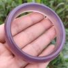 Pulsera de calcedonia púrpura Emperador uva suculenta cristal oculto ancho medio pulsera de ágata gris púrpura de lujo ligero de moda