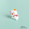 Gato de la Fortuna de Resina Lindo de Año Nuevo Accesorios DIY Decoración Creativa de Escritorio y Coche Pequeños Adornos