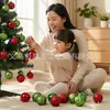 Decoración Navideña de Amazon Transfronteriza Bolas Doradas Nuevas Set Pintado de 36 Piezas Bolas Colgantes para Decoración de Árbol de Navidad