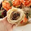 Cabeças de Flores de Seda Rosa com Diamante Sintético DIY Coroa de Flores Feita à Mão Acessórios de Cabelo Materiais Casamento Hotel Decoração Acessórios Flores Atacado