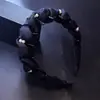 Accesorios Coreanos para el Cabello al por Mayor Diadema Negra de Malla Alta para Mujer con Dientes, Antideslizante, para Lavarse la Cara, Diadema para Uso Diario