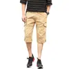 Overol Fresco de Verano Estilo Nuevo Color Sólido Marca de Moda Pantalones Cortos Sueltos Casuales Versátiles Pantalones de Playa de Moda Pantalones de Longitud Media