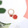 Llavero de Metal Estilo Japonés Accesorios de Flor de Cerezo Fresca Corazón de Niña Colgante para Llaves Pequeño Regalo Colgante para Bolsa de Coche