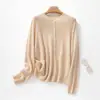Cárdigan de punto de lana y terciopelo de estilo minimalista sin costuras para mujer, chaqueta ligera, top versátil y cálido de manga larga