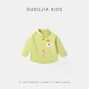 Ropa Infantil Dudu Camisa de Algodón Puro Otoño Nueva Chaqueta para Niños Conjunto de Otoño Top para Niñas Ropa de Bebé Moderna