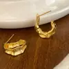 Colección de Pendientes Dorados Sencillos, Exquisitos, Modernos, Versátiles y Atmosféricos, Estilo de Nicho, Lujo Ligero, Pendientes de Alta Gama para Mujer