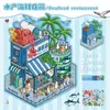 Pegatinas de Paisajismo 3D de Tamaño Grande Pegatinas de Escena Miniatura Estéreo Pegatinas de Apilamiento DIY Manual de Cabaña Hecho a Mano para Descompresión