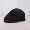 Boné de Couro Sintético com Aba para Frente para Mulheres, Celebridade da Internet Coreana, Boina Quente de Camurça para Outono e Inverno, Chapéu de Pai Estiloso e Versátil