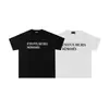 Erd Melancólico Rico Segunda Generación Estampado de Letras Viejo Holgado Retro Vintage Camiseta de Manga Corta para Hombre y Mujer Tendencia Verano