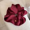 Scrunchie de Cetim Suave com Etiqueta Dourada, Acessório de Cabelo de Luxo para Penteados de Coque, Novo Elástico de Cabelo Premium
