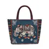 Bolsa de Mão para Mulheres, Bolsa de Maternidade, Bolsa Tote com Estampa Dupla Face, Bolsa Feminina para Sair, Bolsa de Armazenamento, Estilo Chinês Artístico