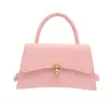 Bolsa de Ombro Casual Fashion Texturizada Tendência para o Trabalho Bolsa com Fecho 2025 Retrô Simples Transversal Pequena Quadrada