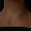 Collar de Cuerno de Luna Nuevo, Simple y Elegante Transfronterizo