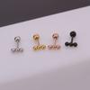 Pendientes de Acero Inoxidable 316L con Calavera y Cruz Perforación Mayoreo
