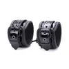 Esposas para Adultos Sm Bondage Patrón 3D Negro y Rojo Patrón de Diamantes Collar para el Cuello y Tobilleras Restricción Productos Sexuales de Alta Venta Entrenamiento Dropshipping