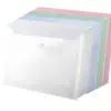 Bolsa de arquivo com botão de pressão bolsa de informações para provas de estudante bolsa de arquivo A4 transparente de plástico PP material de escritório artigos de papelaria bolsa de arquivo