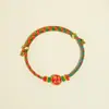 Nuevo Pulsera de Cuerda de Cinco Colores Dorada Estilo Chino Éxito en Exámenes Tejido a Mano DIY Pulsera Unisex para un Futuro Brillante