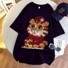 Camiseta de Manga Corta de Algodón Puro de 200 g Año del Tigre Cabeza de Tigre para Mujer Primavera 2024 Estación Europea Versión Grande Top