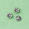 Cuentas espaciadoras de toro de plata esterlina 925 de 12 mm, accesorios de plata tailandesa, hechas a mano, para pulseras tejidas con cuentas DIY
