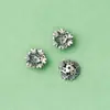 12mm Prata de Lei 925 Prata Tailandesa Suporte de Flor Contas Espaçadoras Acessórios Pulseira de Miçangas Trançada DIY Feita à Mão Material Espaçador