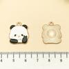 Acessórios de joias de desenho animado coreano faça você mesmo, pingente de liga de panda a óleo, chaveiro de moda nacional, pulseira, acessórios com pingente