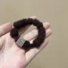 2025 Nova Faixa de Cabeça de Pelúcia com Strass Elástico Prendedor de Cabelo Peludo Prendedor de Cabelo Feminino Faixa de Cabeça Acessórios de Cabelo Outono e Inverno
