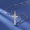 Colar de cruz de diamante masculino moderno estilo cool hip hop pingente corrente masculina estilo coreano Colar Luz da Fé